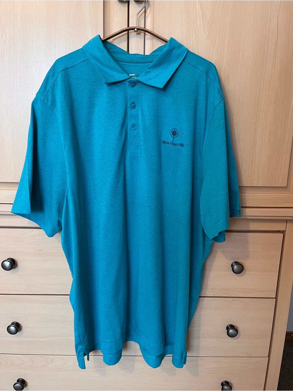 Cutter & Buck Teal Polo Shirt, XXL
